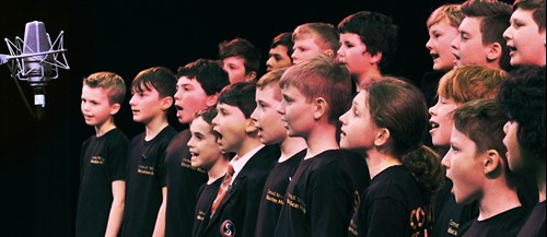 Cornwall Boys Choir on stage